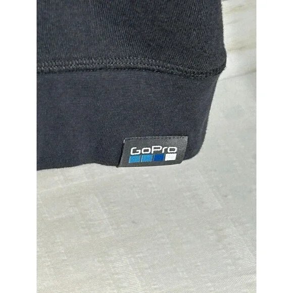 GoPro Zip Hoodie Full Zip Sweatshirt Men's Size LARGE Logo Camera Gray Jacket - Picture 3 of 14